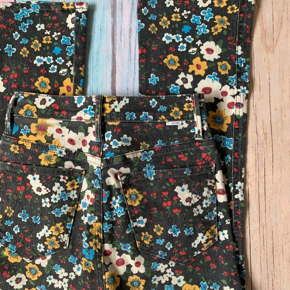 Mother high waisted ankle kick flare Floral Patterned Jeans - Picture 11 of 11